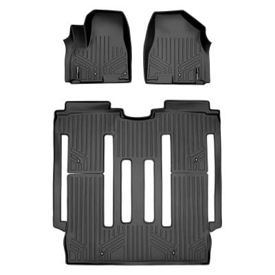 SMARTLINER - SMARTLINER SA0203/B0203 Front/Rear Black Floor Liners for Kia Sedona