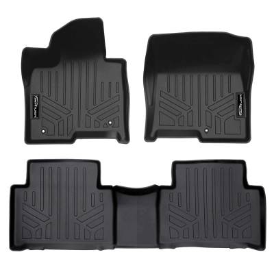 SMARTLINER - SMARTLINER SA0608/B0608 Front/Rear BLACK Floor Liners for Kia Sorento