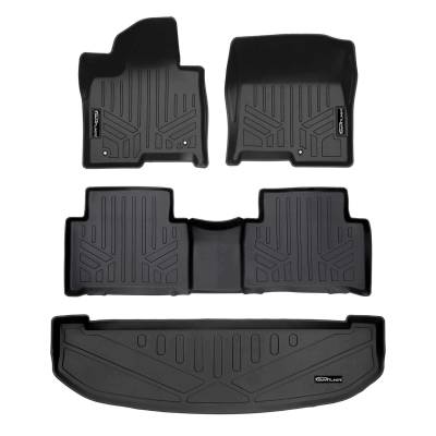 SMARTLINER - SMARTLINER SA0608/B0608/E0547 Front/Rear BLACK Floor Liners for Kia Sorento