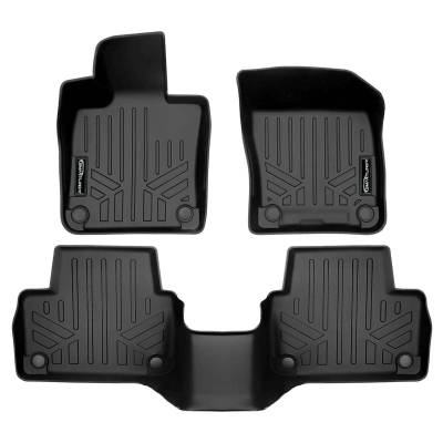 SMARTLINER - SMARTLINER SA0661/B0661 Front/Rear BLACK Floor Liners for Volvo S60/V60