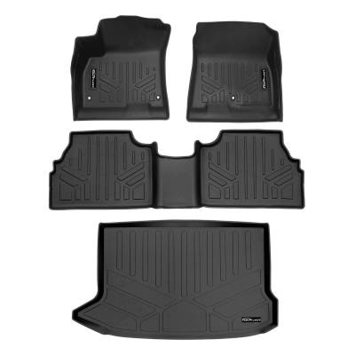 SMARTLINER - SMARTLINER SA0689/B0689/D0371 Front/Rear BLACK Floor Liners for Hyundai Kona EV