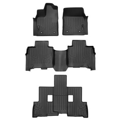 SMARTLINER - SMARTLINER SA0699/B0699/C0699 Front/Rear BLACK Floor Liners for Toyota Sequoia