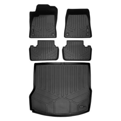 SMARTLINER - SMARTLINER SA0712/B0712/D0712 Front/Rear BLACK Floor Liners for Polestar 2