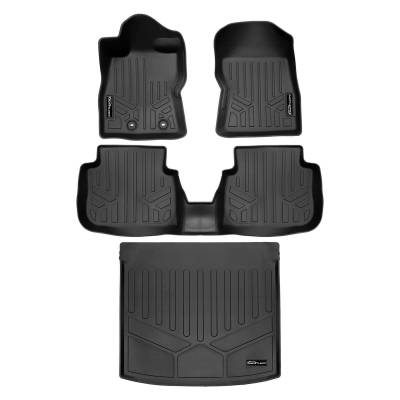 SMARTLINER - SMARTLINER SA0722/B0722/D0722 Front/Rear BLACK Floor Liners for Subaru Impreza