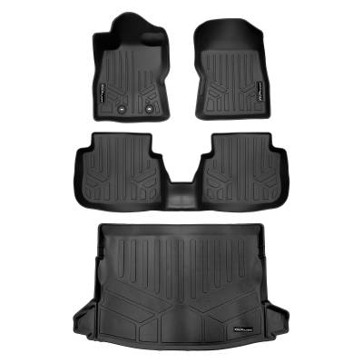 SMARTLINER - SMARTLINER SA0722/B0722/D0728 F/R Floor Liner w/Cargo Black for Subaru Crosstrek