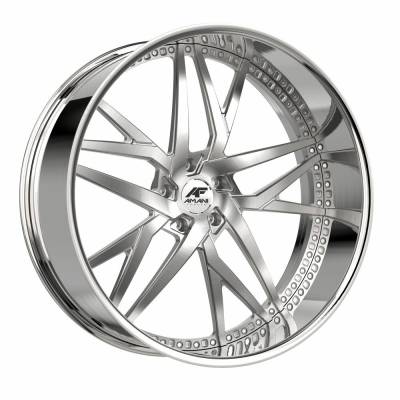 Amani - Amani Wheel IKON IKO2610620L18R5BCR 26x10 5x5.0 5mm Brush Center w/Chrome Lip