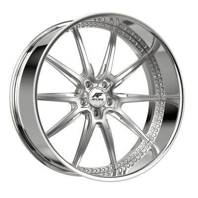 Amani - Amani Wheel TRACKSTER 22x10 Blank 20mm Brushed/Chrome TRA22105BL16R20BCR