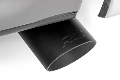 Rough Country Suspension Systems - Rough Country Clamp-On Single Exhaust Tip Black 2.5"-3" Inlet 96004A