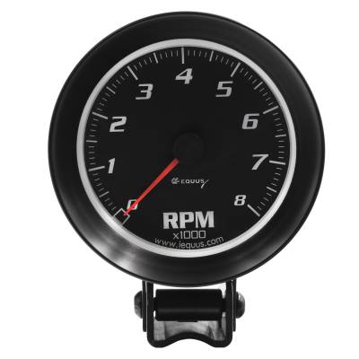 Equus - Equus E6068 Gauge Tachometer 3-3/8" 8k RPM Blk Dial Blk Case 6000 Series