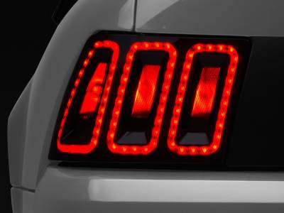 Raxiom - Raxiom 100807 ICON LED Taillights Black Housing Smoked Lens for 99-04 Mustang