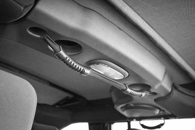Rugged Ridge - Rugged Ridge 13305.12 Rear Dual Grab Strap Black for 07-18 Jeep Wrangler JK 4Dr