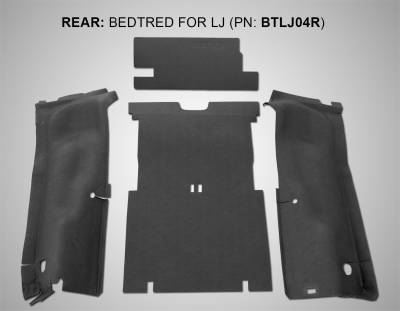 BedRug - Bed Rug BedTred Composite Floor Liner-Rear/Cargo for Jeep LJ BTLJ04R