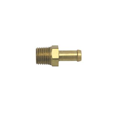 Russell - Russell 697020 1/4 NPTx8mm 5/16" Hose Single Barb Edelbrock Man Brass Fitting
