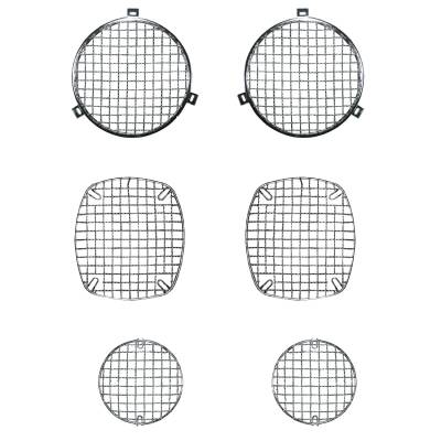Rugged Ridge - Rugged Ridge 11102.01 Stone Guard Set Stainless Steel for Jeep CJ
