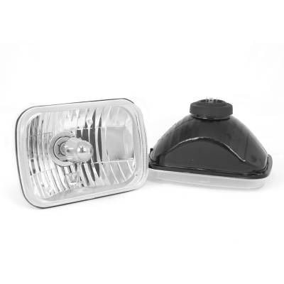 Rugged Ridge - Rugged Ridge 12402.82 Crystal H2 Headlights Rectangular for Jeep Wrangler