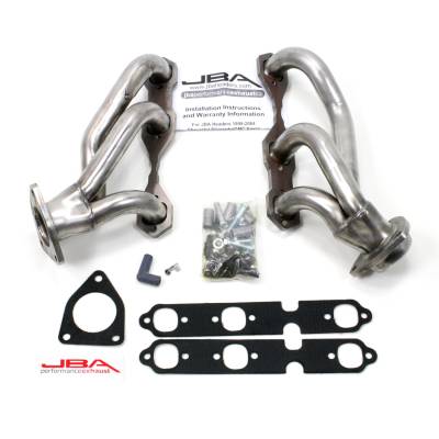 JBA Racing Headers - JBA Headers 1.5" Shorty Stainless Headers Raw Silverado/Sierra 4.3L 1842S-9