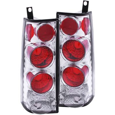 Anzo USA - Anzo USA 211147 Chrome Euro Clear Lens Taillight Set for Express/Savana Vans