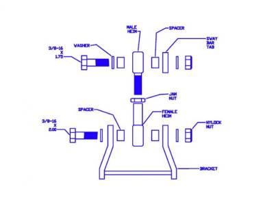 Progress LT - Progress 65.1006 Rear Anti-Sway Bar Adapter Kit for Honda