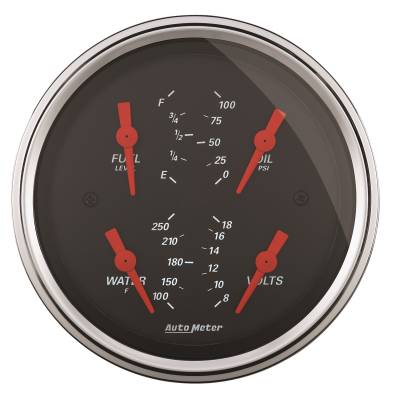 AutoMeter - AutoMeter 1414 Designer Black Quad Gauge