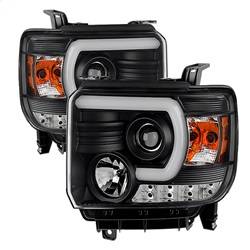 Spyder Auto - Spyder Auto 5080851 Light Bar Headlights Black/Clear for 14-15 Sierra 1500/2500