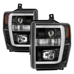 Spyder Auto - Spyder Auto 5084477 Black Light Bar Projector Headlights 08-10 Ford Super Duty