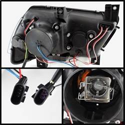 Spyder Auto - Spyder Auto 5074201 DRL Projector Headlights Black/Clear for 11-14 Charger