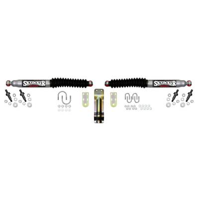 Skyjacker - Skyjacker 9220 Silver Dual Steering Stabilizer Kit w/Black Boots