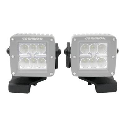 Go Rhino - Go Rhino 732230T Center Hood Mount for 18-19 Jeep Wrangler JL