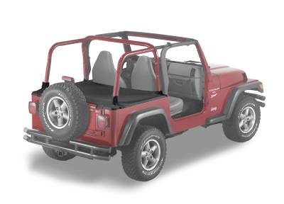 Bestop - Bestop 90011-15 Duster Deck Tonneau Cover Black Denim for 97-02 Jeep Wrangler TJ