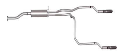 Gibson Performance Exhaust - Gibson Performance 5537 Split Rear Cat-Back Exhaust System Aluminized