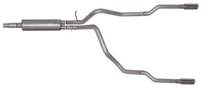 Gibson Performance Exhaust - Gibson Performance 66501 Split Rear Cat-Back Exhaust System Stainless