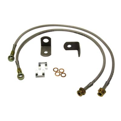 Skyjacker - Skyjacker FBL44 SS 4-8" Lift Front Brake Line Pair for 97-06 Jeep Wrangler TJ