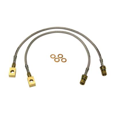 Skyjacker - Skyjacker FBL50 SS 2-4" Lift Front Brake Line Pair for 74-80 Scout II 4WD