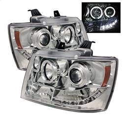 Spyder Auto - Spyder Auto 5009654 LED Halo Projector Headlights Chrome/Clear