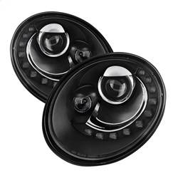 Spyder Auto - Spyder Auto 5080929 DRL Projector Headlights Black/Clear for 06-10 VW Beetle