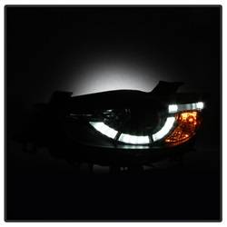 Spyder Auto - Spyder Auto 5083319 DRL Projector Headlights Black/Clear for 13-15 Mazda CX5