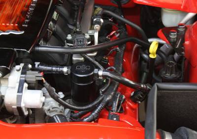 J&L Oil Separator Co - J&L Oil Separator 3.0 Driver Side Mounted Oil Separator Black 3013D-B