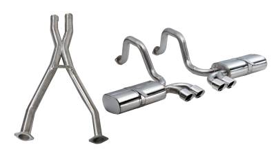 Corsa Performance - Corsa Performance 14111CB Sport Cat-Back Exhaust System for 97-04 Corvette