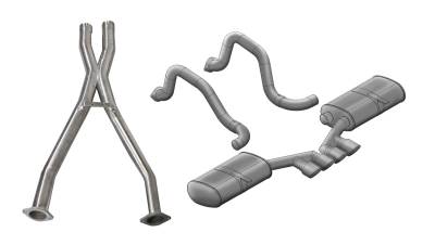 Corsa Performance - Corsa Performance 14139CB Sport Cat-Back Exhaust System for 97-04 Corvette