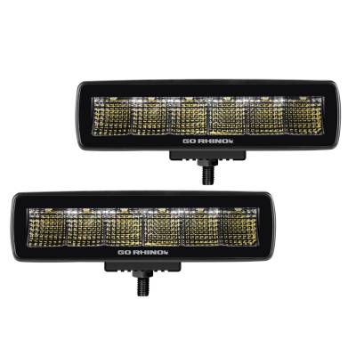 Go Rhino - Go Rhino 750300621FBS Blackout Series Sixline LED Flood Light Kit