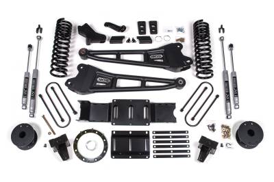 BDS Suspension - BDS BDS1725FS 6" NX2 Radius Arm 5" Rear Block Airbag for 19-24 Ram 3500