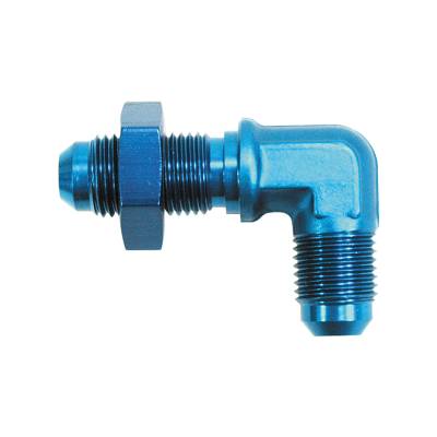 SpeedFx - SpeedFX 561633 Coupler 90-DEG Bulkhead Flare -16AN Blue Aluminum Each