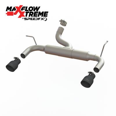 SpeedFx - SpeedFX 50600 MaxFlow Xtreme Axle-Back Exhaust Kit Dual Exit 4" Black Tips