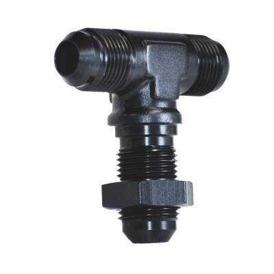 SpeedFx - SpeedFX 560834BK Coupler Fitting 180-DEG Bulkhead Flare Tee -8AN Black EACH