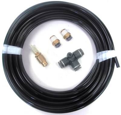 Ridetech - Ridetech 32000004 Air Line Tubing Replacement 1/4" Dia Plastic Black 30' Valve