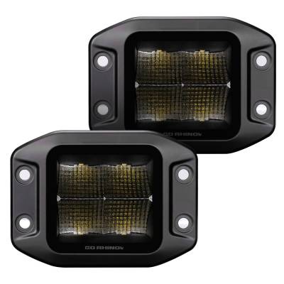 Go Rhino - Go Rhino 750400321SCF CUBEIT 3x3 LED Cube Spot Lights Flush Mount Pair