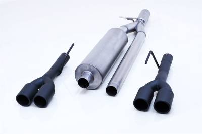 Gibson Performance Exhaust - Gibson Performance 65718B Black Elite Cat-Back Dual Split Exhaust System