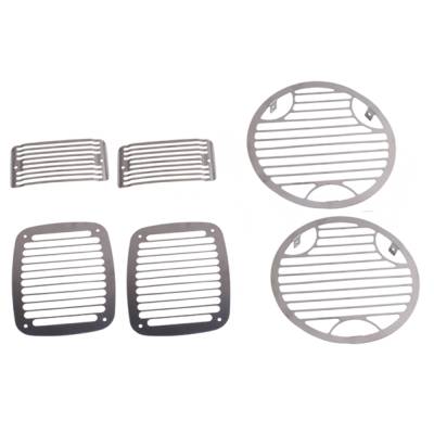 Rugged Ridge - Rugged Ridge 11102.05 Stone Guard Set Billet-Style for Jeep Wrangler