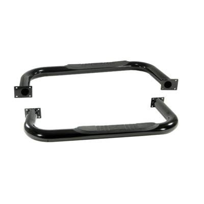 Rugged Ridge - Rugged Ridge 11590.02 3" Round Tube Side Steps Black for Jeep CJ7