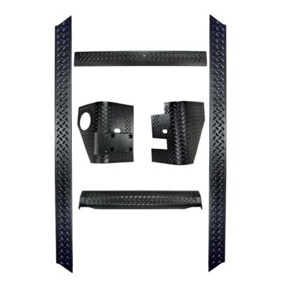 Rugged Ridge - Rugged Ridge 11650.61 6-Piece Body Armor Kit for Jeep Wrangler